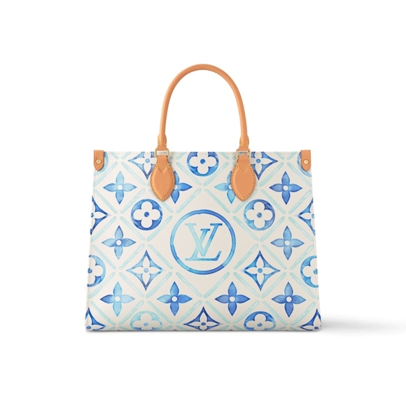Blue and White Patterned Tote Bag - Picture 4 of 4
